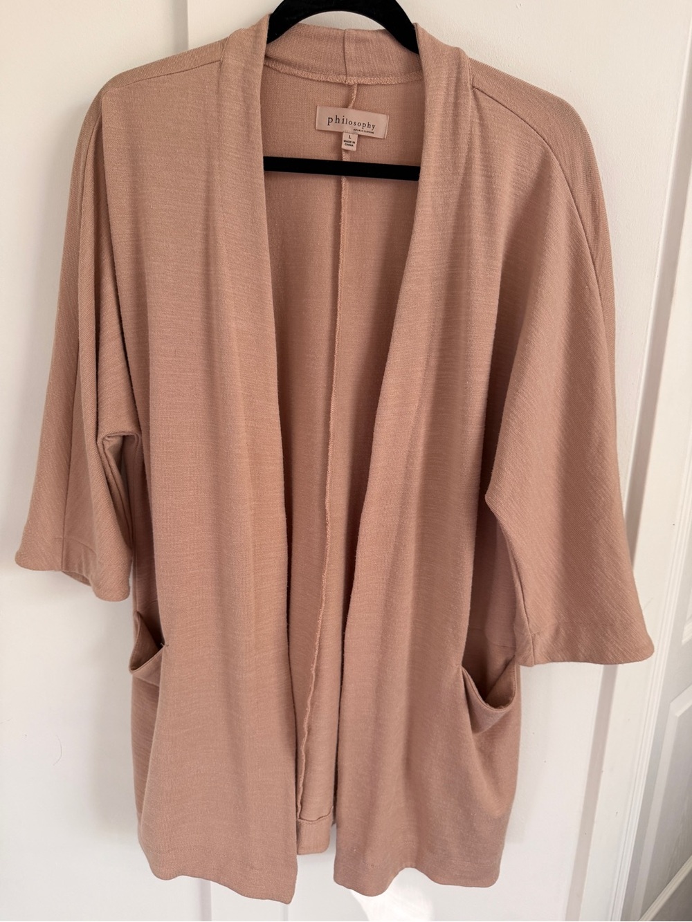 Philosophy Open-Front Kimono Robe in Blush